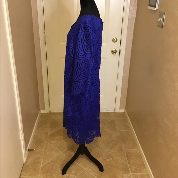 Elegant Blue Lace Dress - Picture 2 of 3